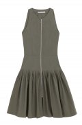 SLEEVLESS PLEATED DRESS