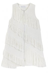 FRINGE SLEEVELESS JACKET